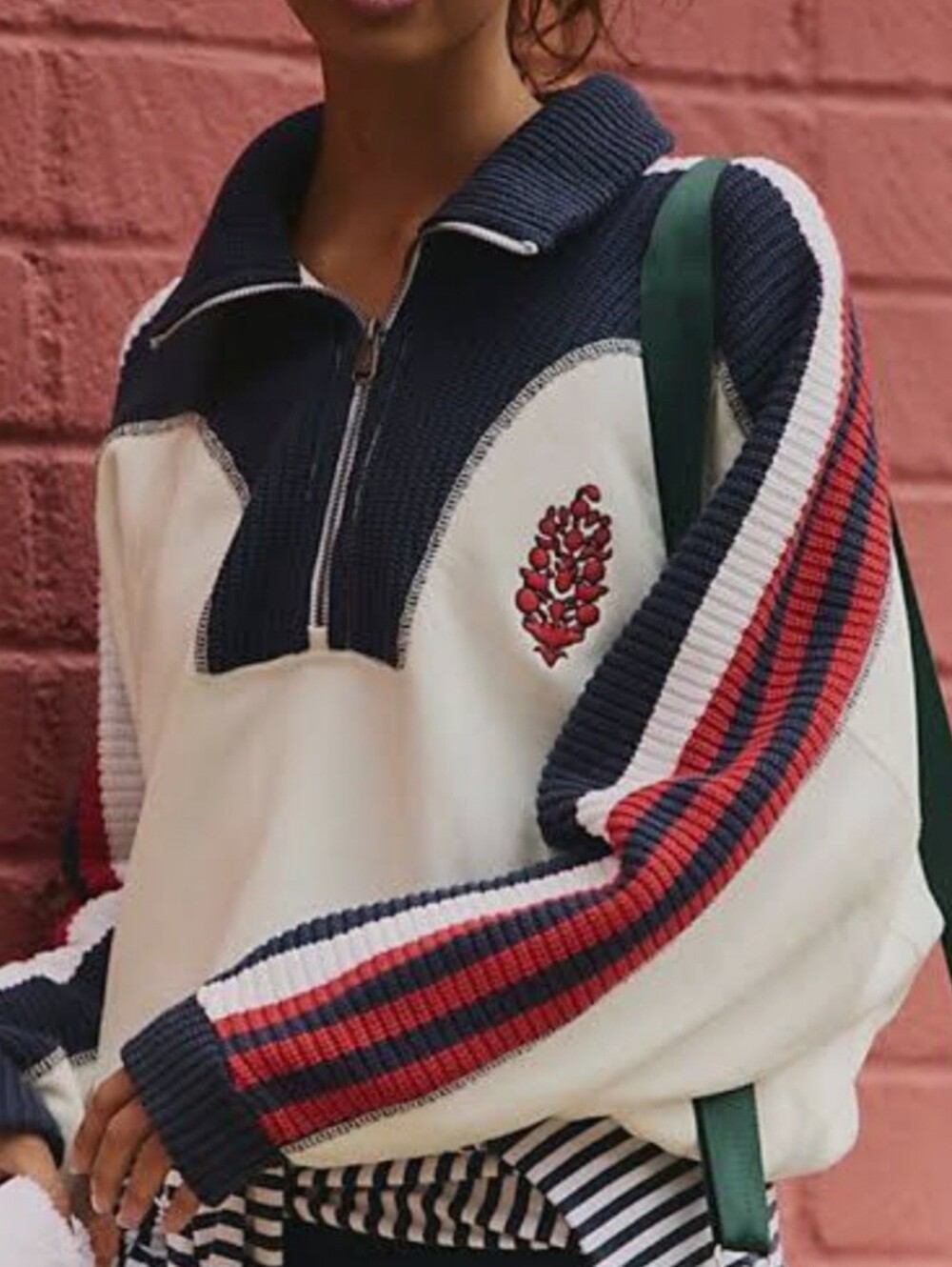 Free People Movement Cool Sporty Collegiate Look Sweatshirt.Retail Price $198